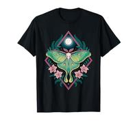Mystical Luna Falena Luna Floreale Boho Nature Spirit Design Maglietta