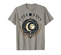 Mystical Moon Phase Boho Vintage Spiritual Artwork Maglietta