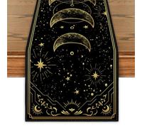 Mystical Moon - Runner da tavola con tarocchi gotici astrologia celeste decorazioni per feste forniture bomboniere tavola Ouija celeste vita semplice strega decorazione per la stanza