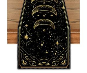 Mystical Moon - Runner da tavola con tarocchi gotici astrologia celeste decorazioni per feste forniture bomboniere tavola Ouija celeste vita semplice strega decorazione per la stanza