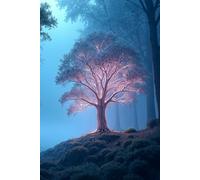 Mystical Moonlight: Tree Illuminated in the Forest Journal: a LINED notebook for self-expression