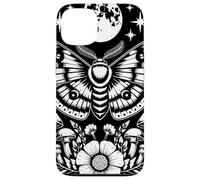 Mystical Moth Lunar Moon Art With Mushroom Botanical Nature Custodia per iPhone 13