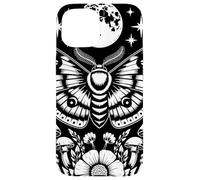 Mystical Moth Lunar Moon Art With Mushroom Botanical Nature Custodia per iPhone 15