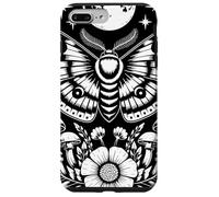 Mystical Moth Lunar Moon Art With Mushroom Botanical Nature Custodia per iPhone 7 Plus/8 Plus