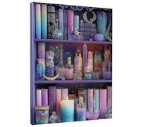 Mystical Pozione Mensola da parete, decorazione fantasia viola blu, magica libreria opera d'arte per soggiorno, camera da letto, ufficio, incantevole estetica della casa, 20 x 30 cm