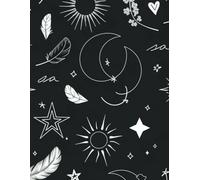 Mystical Stars and Moons Design Composition Notebook - 8.5 x 11 Inches, 150 Pages, College Ruled: Perfect for School, Office, or Journaling