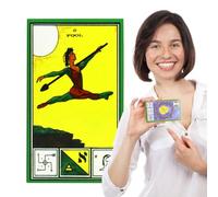 Mystical Tarot Game Set - Carte magiche cerimoniali per la predizione della | Opere d'arte vibranti con istruzioni, ideali per giochi di gruppo, estrazioni quotidiane, pratica rituale 10,5 x