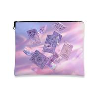 Mystical Tarot Makeup Bag, Dreamy Cards Vintage Fantasy Cosmetici Borse da Viaggio per le Donne, Piccola Borsa Portatile in Tela con Cerniera, Regalo Festival Cura Della Pelle Borsa Da Toilette