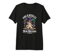 Mystical Voodoo Doll New Orleans Pins And Needles Art Maglietta Premium