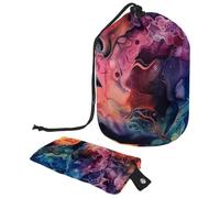 Mystical Watercolor Woman Travel Cosmetic Bags Borsa per il trucco per le donne, Pieghevole Coulisse Viaggio Cosmetici Borse, Portatile Toiletry Bucket Bag, Donna Acquerello Mistico,