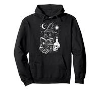 Mystical Witch Cat Tarocchi Stregoneria Wicca Gothic Felpa con Cappuccio