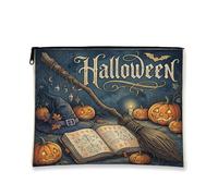 Mystical Witchcraft - Borsa per trucchi a tema Halloween, 17,8 x 22,9 cm | Tema stregoneria, borsa cosmetica, decorazione autunnale spettrale, stampa mistica libro degli incantesimi