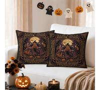 Mystical Witches Dancing Under Moon - Set di 2 federe per cuscino, 30,5 x