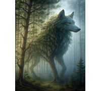 Mystical Wolf Sketchbook - Studio Edition (8.5 × 11 in Dotted Pages for Artists): A creative companion from BROH Line Studio’s Elementals Art Edition