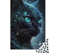 MysticBlackCat Puzzle in Pezzi MoonlightMagic 1000 Pezzi Carta Riciclata Per Donne, Regali Per Uomini Puzzle Estremamente Difficile E Stimolante 38x26cm/1000pcs