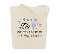 MystiCharm Regalo Zia Festa Della Mamma Idee Regalo Originali Utili Regali Madre Natale Regali Festa Donna San Valentino Grazie Compleanno Pasqua Halloween Della Idee Tote Bag per La Migliore Zia