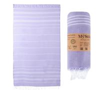 MyStilo Telo da sauna XXL per hammam, asciugamano grande e morbido, 100 x 200 cm, ad asciugatura rapida, asciugamano da spiaggia di alta qualità, per uomini, donne, yoga e fitness (viola)