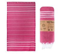 MyStilo Telo da sauna XXL per hammam, asciugamano grande e morbido, 100 x 200 cm, ad asciugatura rapida, asciugamano da spiaggia di alta qualità, per uomini, donne, yoga e fitness (Fuchsia)
