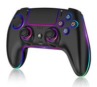 MYSTILUCK Controller wireless per PS-5/PC/MAC/iOS/Android/Steam Deck, Gamepad con 7 luci RGB a colori variabili/effetto Hall Joystick & Trigger/Doppia Vibrazione/Turbo/Programmabile/Touchpad/Batteria