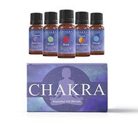 Mystix London, Chakra Essential Oil Blend Gift Pack 5x10ml, Crown Third Eye, Heart, Root, Plesso solare sacrale, Chakra della gola, Perfetto come regalo