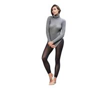 MySublyme Dolcevita Donna Manica Lunga in Modal e Cashmere 4315 - Maglia a Costine Ultranatural, Super Soft e Traspirante - Grigio, S/M