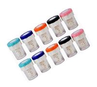MYSUNBAR 10 pezzi di detergente manuale per lenti a contatto, contenitore per lenti a contatto, contenitore per lenti a contatto portatile, multicolore, Organizer per borse