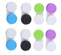 MYSUNBAR Confezione da 8 contenitori per lenti a contatto, custodia protettiva per lenti a contatto, custodia per occhiali, portatile, multicolore, organizer tascabile, multicolore, Organizer