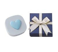 MYSUNBAR Kit di 3 custodie per lenti a contatto, blu, set da viaggio in gel di silice, aiuto per l'inserimento di lenti a contatto, confezione regalo con fiocco, per viaggi, lavoro, appuntamenti,