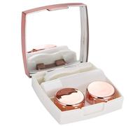 MYSUNBAR Mini contenitore per lenti a contatto per la cura degli occhi, custodia per occhiali per specchio portatile, multicolore, Organizer per borse
