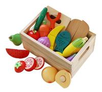 mysunny Frutta e Verdura Giocattolo, Cucina Magnetico Legno per Bambini Giocattoli, Cucina di Simulazione di educativi e percezione del Colore Giocattolo per Bambini in età prescolare Ragazzi Ragazze