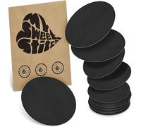 MySweetStitch - 10 cerotti rotondi The Big Overpatch, impermeabili, traspiranti, delicati sulla pelle, colore: nero