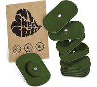 MySweetStitch - 10 x FreeStyle Libre 1 & 2 cerotti sensore, Overpatch ovale Ø 70 x 55mm, con foro di ventilazione, cerotto impermeabile, traspirante, delicato sulla pelle, Made in Germany, Olive-Green