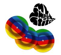 MySweetStitch - 10 x FreeStyle Libre 1 & 2 cerotti sensore, Overpatch rotondo Ø 65mm, con foro di ventilazione, cerotto impermeabile, traspirante, Pride