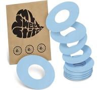MySweetStitch - 10 x FreeStyle Libre 1 & 2 cerotti sensore, Ringpatch Ø 65mm, interno Ø 28mm, cerotto impermeabile, traspirante, delicato sulla pelle, Ice Blue