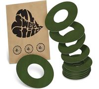 MySweetStitch - 10 x FreeStyle Libre 1 & 2 cerotti sensore, Ringpatch Ø 65mm, interno Ø 28mm, cerotto impermeabile, traspirante, delicato sulla pelle, Made in Germany, Olive-Green