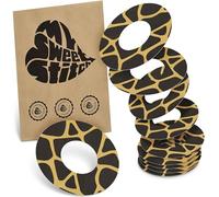 MySweetStitch - 10 x FreeStyle Libre 1 & 2 cerotti sensore, Ringpatch Ø 65mm, interno Ø 28mm, cerotto impermeabile, traspirante, delicato sulla pelle, Savannah