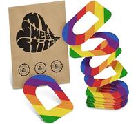 MySweetStitch - 10 x Omnipod cerotti sensore, Ringpatch Ø 95 x 72mm, cerotto impermeabile, traspirante, delicato sulla pelle, Pride
