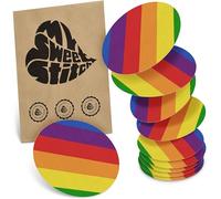 MySweetStitch - 10x Cerotti sensore universale rotondo, cerotto di fissaggio per FreeStyle Libre 3, Dexcom G7, Omnipod e altri, impermeabile, traspirante, delicato sulla pelle, Pride