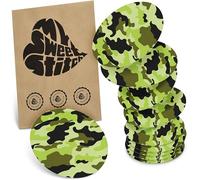 MySweetStitch - 10x Cerotti sensore universale rotondo, cerotto di fissaggio per FreeStyle Libre 3, Dexcom G7, Omnipod e altri, impermeabile, traspirante, delicato sulla pelle, Camouflage