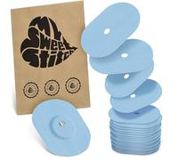 MySweetStitch - 25× Cerotto Freestyle Libre 3/3 Plus ovale, overpatch con foro Ø 6 mm, delicato sulla pelle, impermeabile e traspirante, Ice Blue