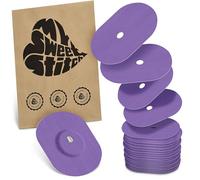 MySweetStitch - 25× Cerotto Freestyle Libre 3/3 Plus ovale, overpatch con foro Ø 6 mm, delicato sulla pelle, impermeabile e traspirante, Viola