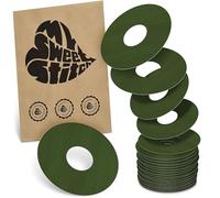 MySweetStitch - 25 x FreeStyle Libre 3 cerotti sensore, Ringpatch Ø 60mm, interno Ø 20mm, cerotto impermeabile, traspirante, delicato sulla pelle, Made in Germany, Olive-Green