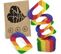 MySweetStitch - 25 x Omnipod cerotti sensore, Ringpatch Ø 95 x 72mm, cerotto impermeabile, traspirante, delicato sulla pelle, Pride