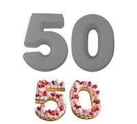 MytaYt 2 pezzi spessi 50 numeri in silicone grandi compleanno 10 pollici stampi per torte 25 cm per torte di compleanno fai da te extra grandi