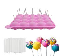 MytaYt 20 Stampi Pop Per Caramelle Stampo Cake Pop Silicone Lollipop Mold Stampi Per Cake Pop Stampo Silicone Per Caramelle Cioccolato Lecca Candy Gelatina Torta Cupcakes