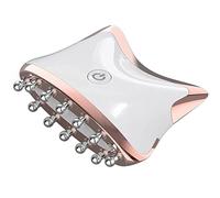 MytaYt Elektrisches Kratzmassagegerät, EMS Rot Grün Blau Zyklus Phototherapie, 3 Gang Einstellung, Für Meridian Bagger Körpermassage Nacken Schönheits Gua Sha Werkzeug,Gold