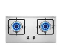 MytaYt28 Inch Gas Stove Hob 4.0 KW Gas Hob 2 Burner LPG/NG Dual Sealed Burner Stainless Steel Built-in Gas Stove Pulse Gas Ignition Gas Stove Liquefied Gas