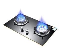 MytaYtGaskochfeld Dual Fuel Sealed 2 Brenner Gehärtetes Glas 5,2 W Gaskochfeld Drop-In Gasherd Mit Thermoelementschutz,Natural gas