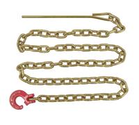 Mytee Products Catena girocollo per verricello 5/16"" x 7' e gancio per girocollo con puntale sonda in acciaio 14"""" Grado lungo G70 Limite di cari