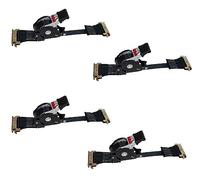 Mytee Products Cinghie a cricchetto retrattili da 3,5 cm x 30,5 cm per E-Track, cinghie di fissaggio automatiche con carico fino a 226,8 kg, cinghia a cricchetto per barca, moto d'acqua, ATV,